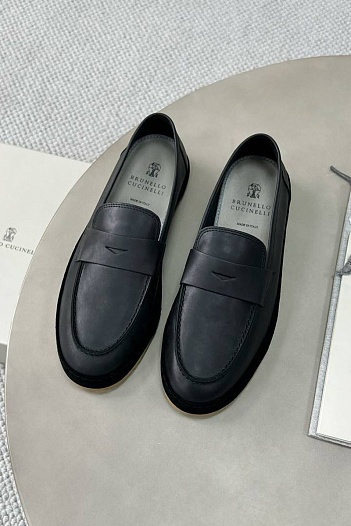 Мужские кожаные лоферы Brunello Cucinelli Premium   