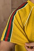 Жёлтая оверсайз футболка Gucci logo all-over embossed
