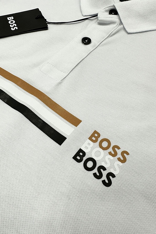 Белое поло Hugo Boss x Matteo Berrettini