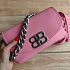 Кожаная сумка Balenciaga Bb Soft Flap 23x12 см - Pink