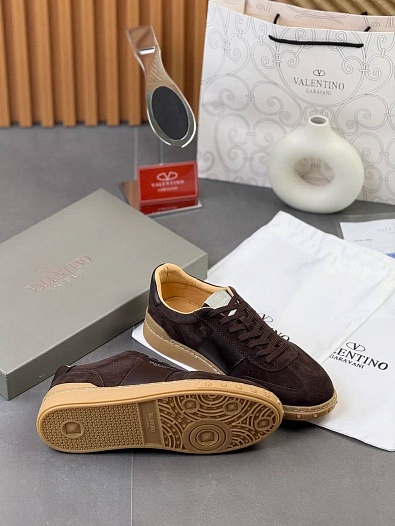 Замшевые кроссовки Valentino Upvillage - Brown   