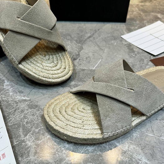 Мужские шлёпанцы Ermenegildo Zegna suede - Grey   
