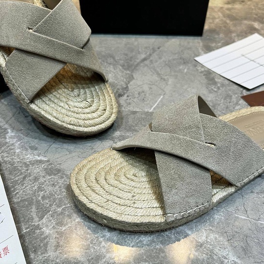 Мужские шлёпанцы Ermenegildo Zegna suede - Grey