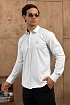 Мужская белая рубашка Loro Piana logo-embroidered