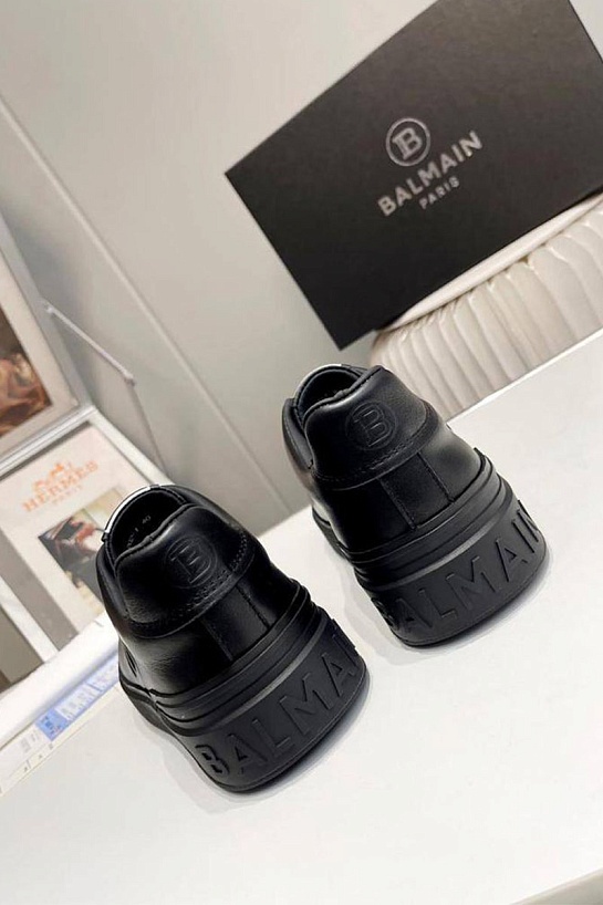 Мужские кожаные кроссовки Balmain B-Court