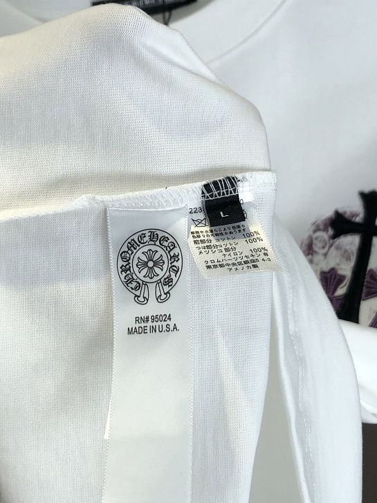 Белая оверсайз футболка Chrome Hearts Premium