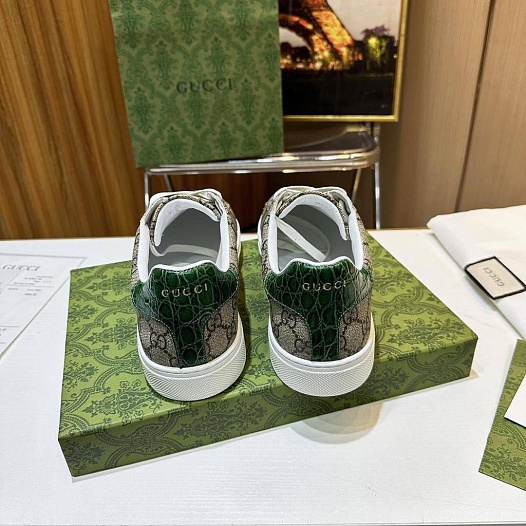 Мужские кроссовки Gucci Ace - Beige   