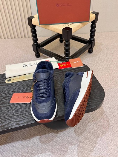 Кроссовки с мехом Loro Piana Week End Walk Evo premium   
