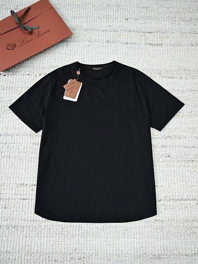 Мужская чёрная футболка Loro Piana premium   