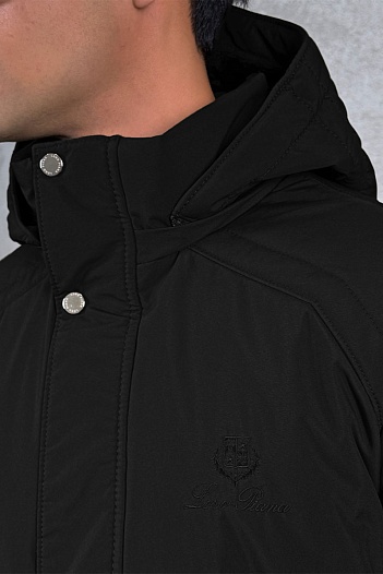 Парка чёрного цвета Loro Piana logo-patch   