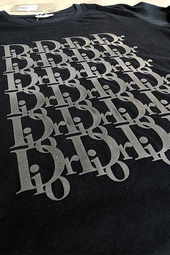 Тёмно-синяя мужская футболка Dior   