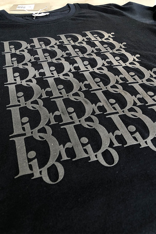 Тёмно-синяя мужская футболка Dior