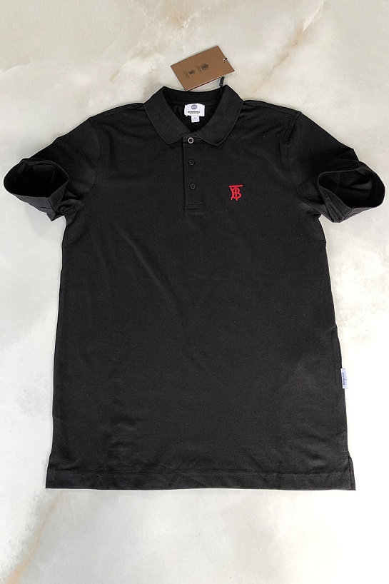 Мужское поло Burberry TB logo-embroidered - Black