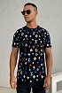 Мужская чёрная футболка Louis Vuitton Monogram All-over