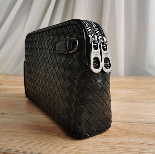 Кожаная барсетка Bottega Veneta Intrecciato 25x15 см   
