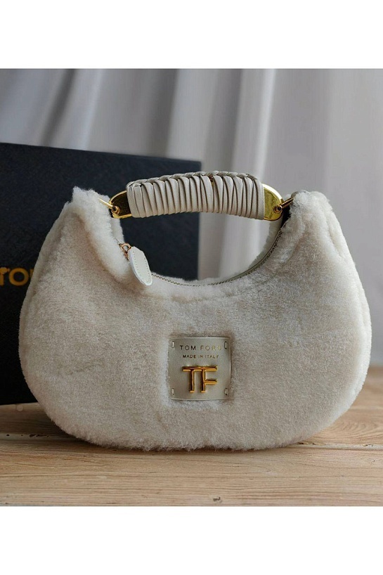 Сумка Tom Ford Bianca Shearling Mini Hobo 19x26 см