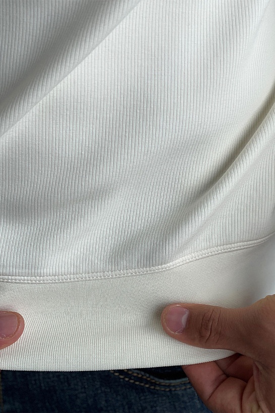 Мужской белый свитшот Prada logo-embroidered