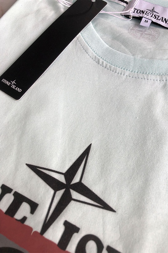 Мужская футболка бирюзового цвета Stone Island