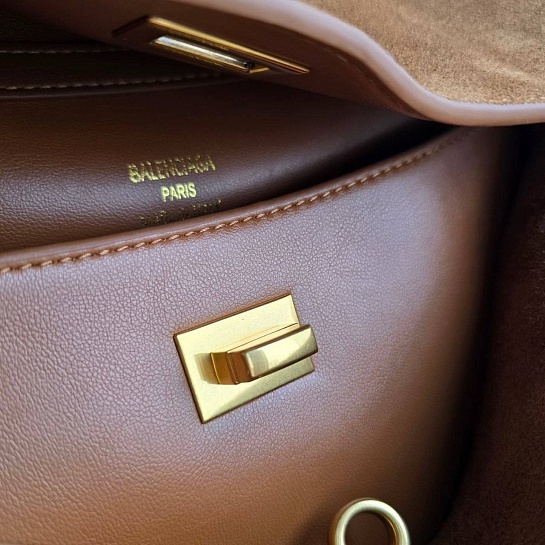 Замшевая сумка Balenciaga Rodeo 28x20 см - Chestnut
