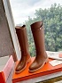 Женские кожаные сапоги Hermes Premium - Brown