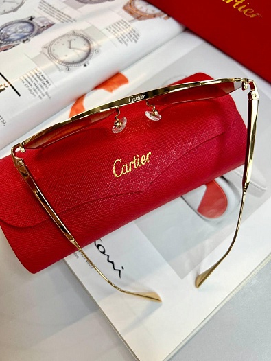 Солнцезащитные очки Cartier с коричневыми линзами   