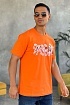 Оранжевая оверсайз футболка Amiri