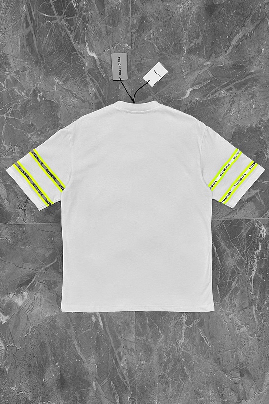Оверсайз футболка Balenciaga reflective tape - White