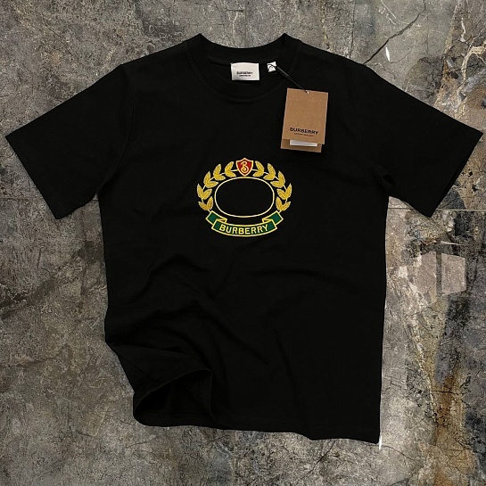 Чёрная футболка Burberry Oak Leaf
