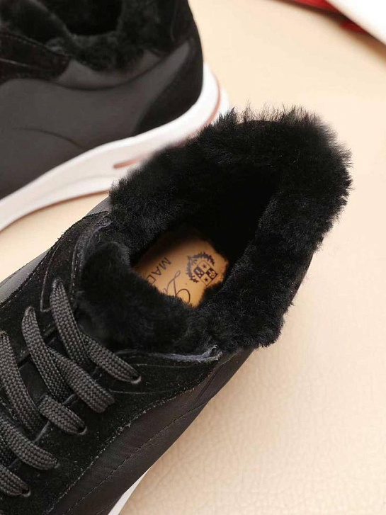 Кроссовки с мехом Loro Piana Week End Walk Evo