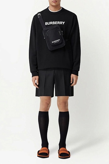 Мужской чёрный свитшот Burberry logo-print   