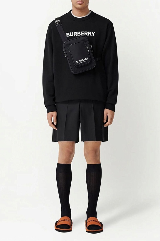 Мужской чёрный свитшот Burberry logo-print