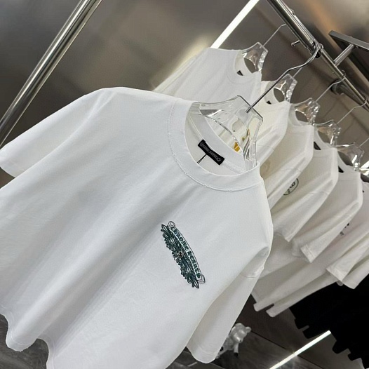 Белая оверсайз футболка Chrome Hearts Premium   