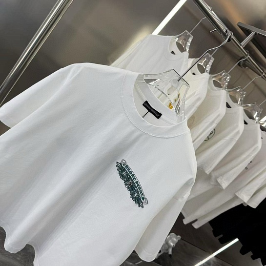 Белая оверсайз футболка Chrome Hearts Premium