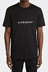Мужская чёрная футболка Givenchy mirrored-logo