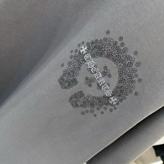 Серая оверсайз футболка Chrome Hearts Premium   