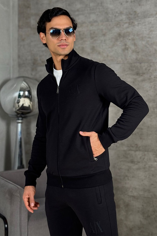 Кофта на молнии Armani Exchange logo-embroidered