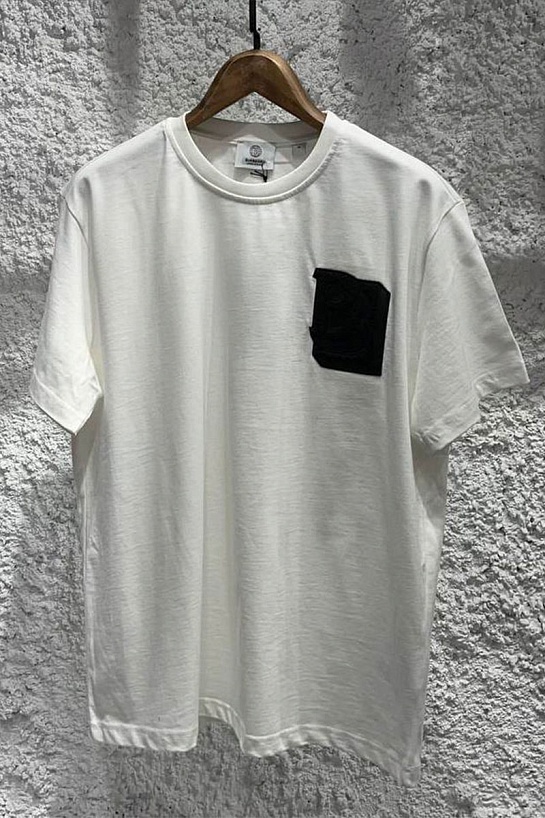 Белая оверсайз футболка Burberry Letter Graphic