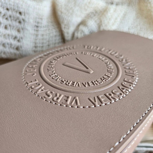 Кожаная сумка Versace Jeans Conture 22x15 см - Beige   