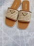 Женские шлёпанцы Prada бежевого цвета