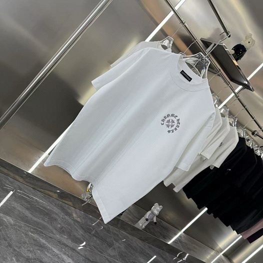 Белая оверсайз футболка Chrome Hearts Premium   