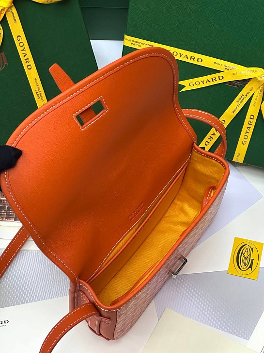 Кожаная сумка Goyard Belvedere Messenger PM premium 22x17x6 см