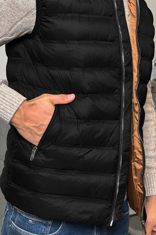 Мужской чёрный жилет Zegna