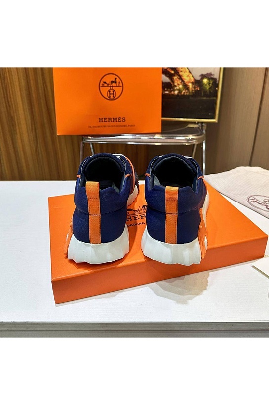 Мужские замшевые кроссовки Hermes Bouncing - Blue