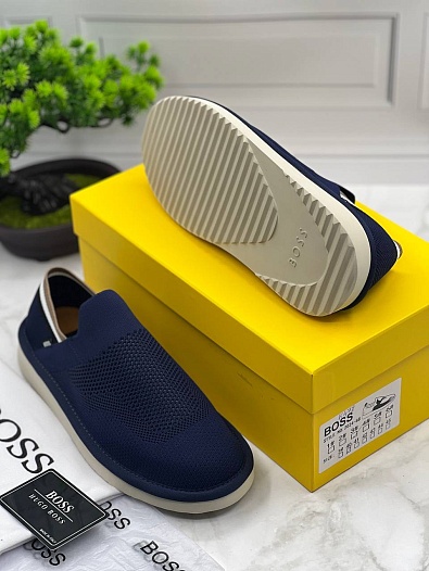Текстильные слипоны Hugo Boss Homium - Navy   