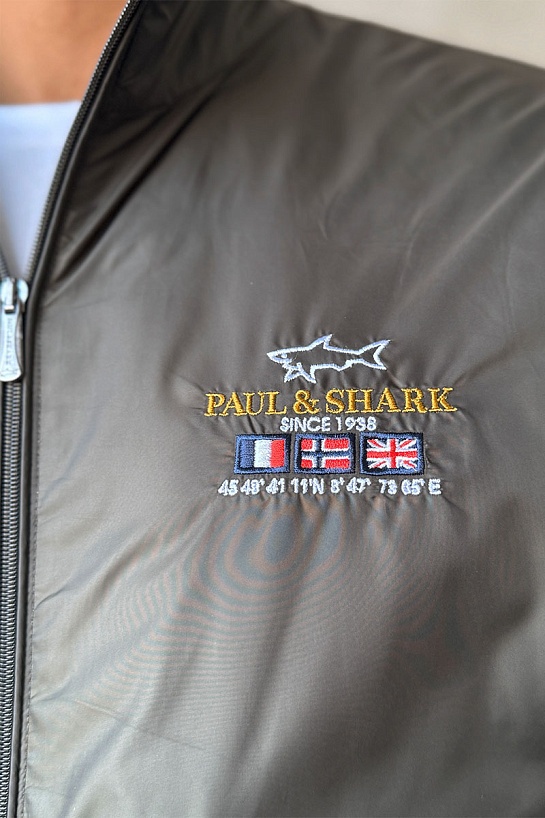 Мужская зелёная куртка Paul & Shark Anchor logo