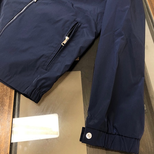 Тёмно-синяя ветровка Moncler Mira logo-patch   
