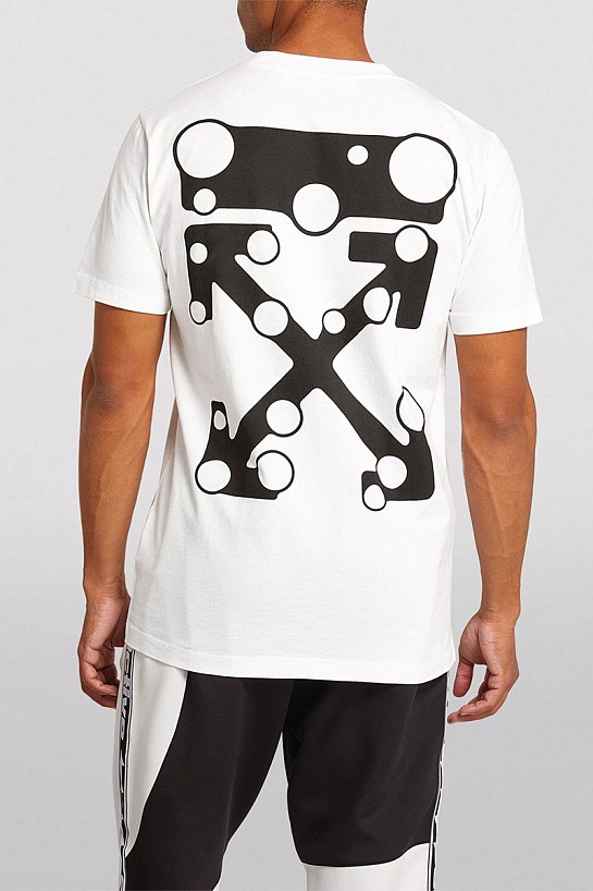 Белая оверсайз футболка Off-White Bubble Arrows