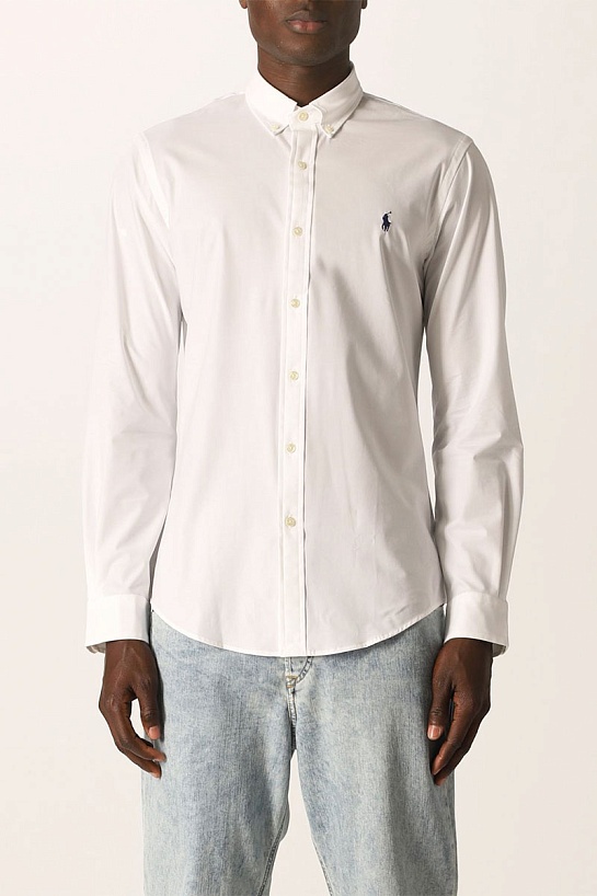 Белая рубашка Роlо Ralрh Lаurеn logo-embroidered