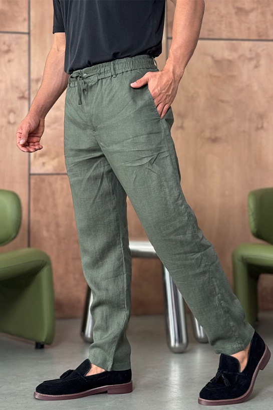 Мужские зелёные брюки Loro Piana