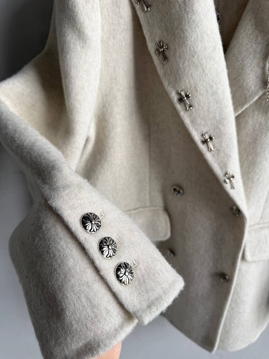 Женский шерстяной пиджак Chrome Hearts premium